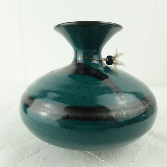 Robert Butler Vase Feather River Art Pottery Artist Signed - Picture 1 of 6